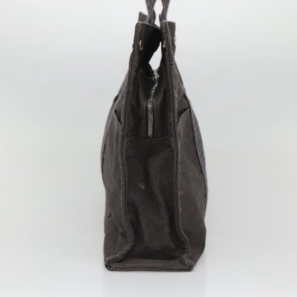 HERMES Her Line Tote Bag Canvas Gray Silver Auth 132562 - Picture 4 of 16